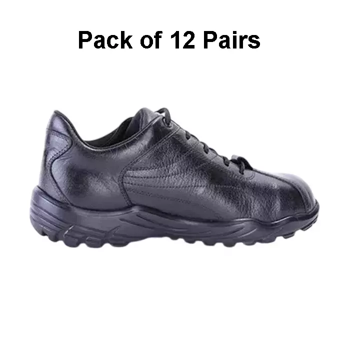 komisafe-steel-toe-safety-shoes-double-density-pu-sole-low-ankle-black-leather-size-uk-10-titan-pack-of-12-pairs