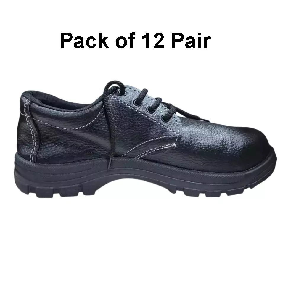 generic-steel-toe-eco-series-safety-shoes-pvc-sole-size-uk-7-black-steel-8-pack-of-12-pair