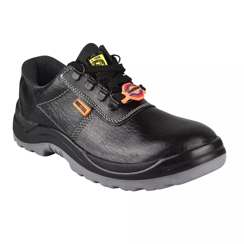 Unistar Steel Toe Safety Shoes PU Sole Low Ankle Black Size UK 8, UA-2