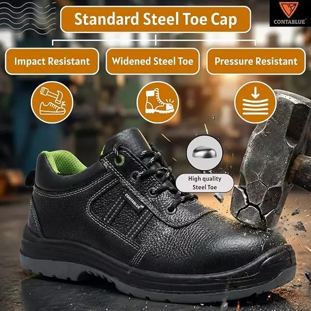 contablue-steel-toe-safety-shoes-pu-sole-low-ankle-black-leather-size-uk-4-gg-201