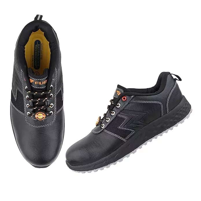 fuel-steel-toe-safety-shoes-pvc-sole-low-ankle-black-leather-size-uk-10-for-male-gravix