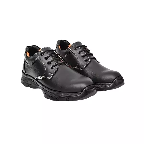 TOR Steel Toe Safety Shoes Low Ankle Thermoplastic Elastomers Sole Black Size UK 9, TOR_227 (Pack of 3 Pair)