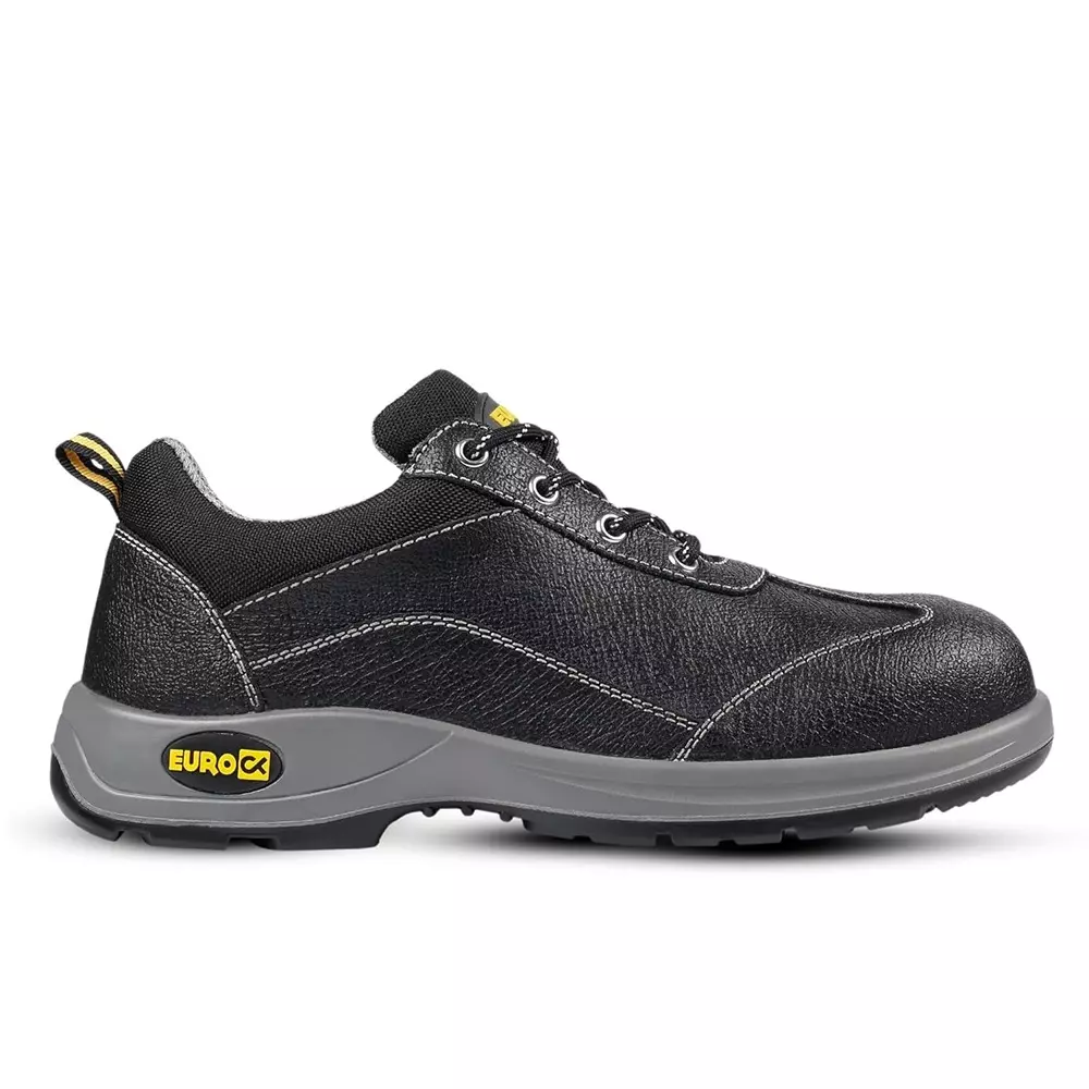 eurock-wiki-low-ankle-safety-shoes-200j-steel-toe-pu-sole-black-uk-7-size-for-industrial-use