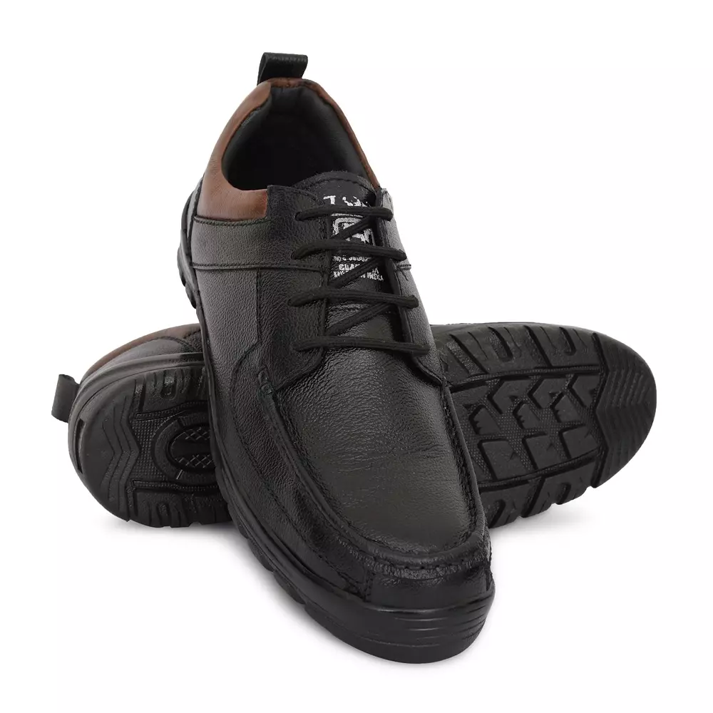 torzu-low-ankle-safety-shoes-steel-toe-leather-black-rubber-sole-uk-10-size-for-industrial-office-use-tzu-st-isi-blk-a-235