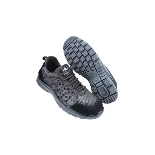 Galista Steel Toe Raptor Safety Shoes Single Density Sole Size UK 11 Black and Grey