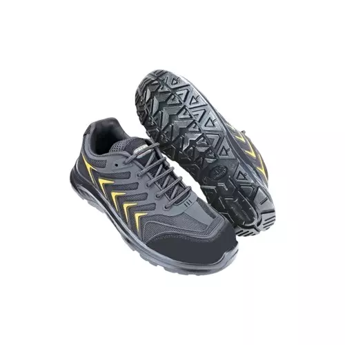 Galista Steel Toe Scudo Safety Shoes Single Density Sole Size UK 12 Black and Yellow