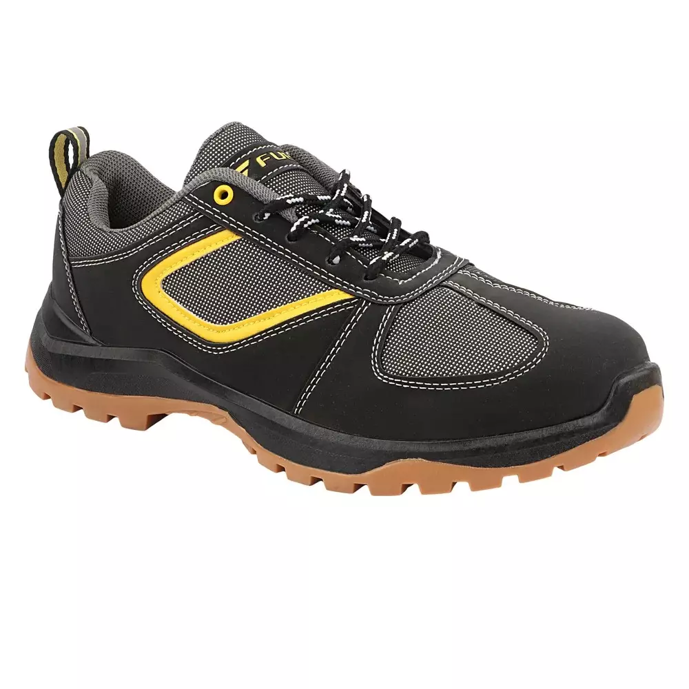 fuel-low-ankle-safety-shoes-steel-toe-200j-pvc-sole-black-grey-uk-7-for-industrial-factory-warehouse-use-diesel