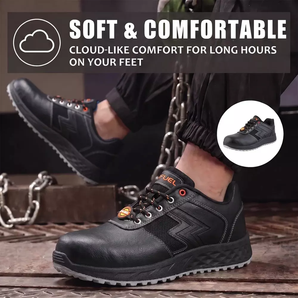 fuel-low-ankle-safety-shoes-steel-toe-100j-pvc-double-density-sole-black-uk-11-for-industrial-factory-warehouse-use-gravix