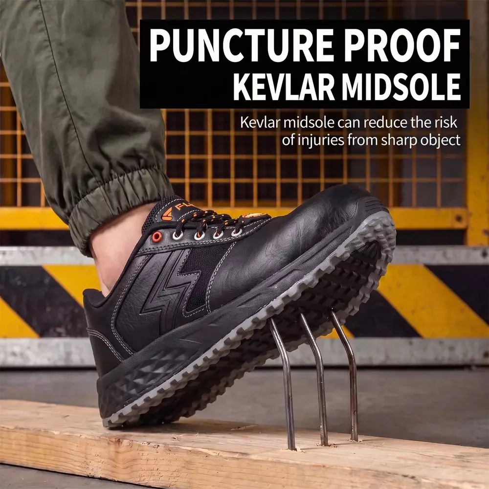 fuel-low-ankle-safety-shoes-steel-toe-100j-pvc-double-density-sole-black-uk-11-for-industrial-factory-warehouse-use-gravix