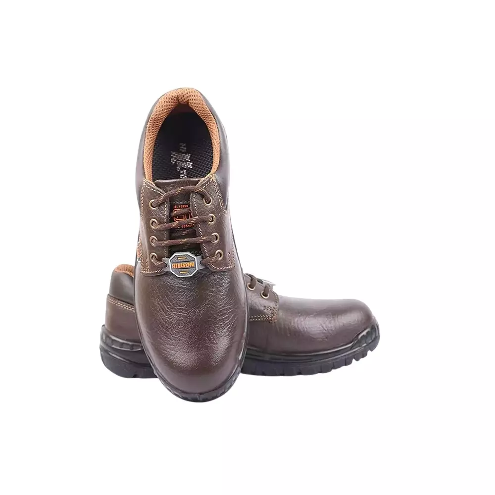 Hillson Argo Brown Steel Toe Safety Shoes PU Sole with Low Ankle UK 8