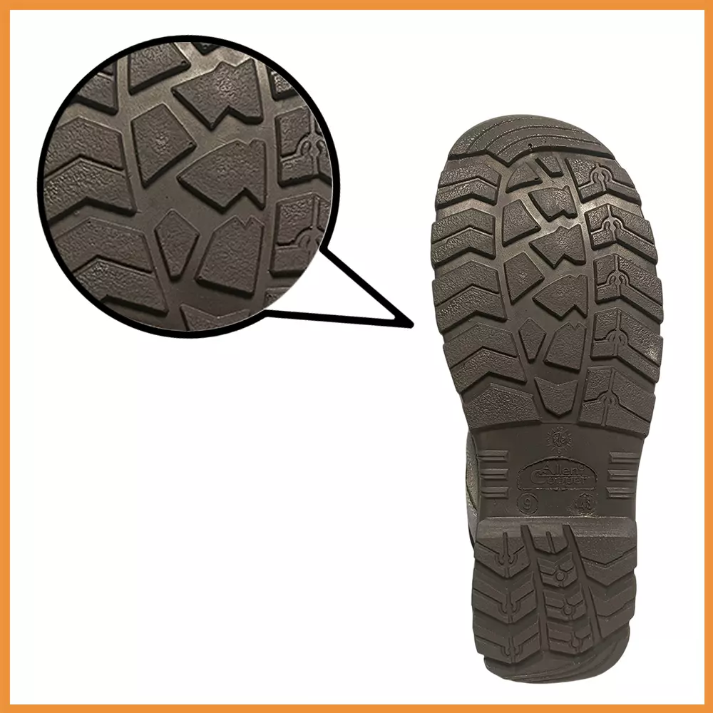 Allen Cooper Steel Toe Safety Shoes Low Ankle PU Sole Size 5 UK/India Black & Grey, AC-1156
