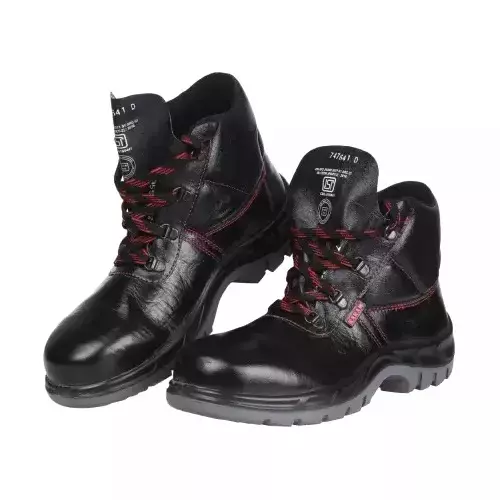 Karam Steel Toe Safety Shoes High Ankle Black Size UK 6, FS21BL(SWDAPN)