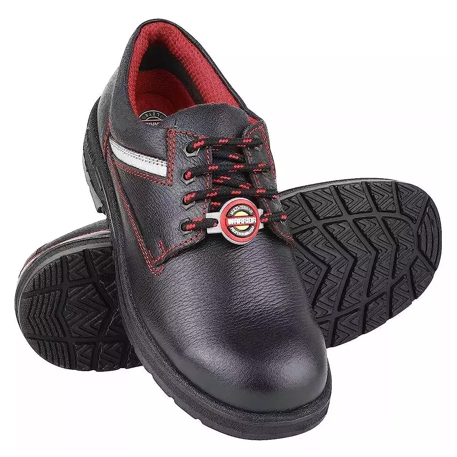 Liberty WARRIOR-LITE Steel Toe Safety Shoes Low Ankle Black and Red Size UK 11