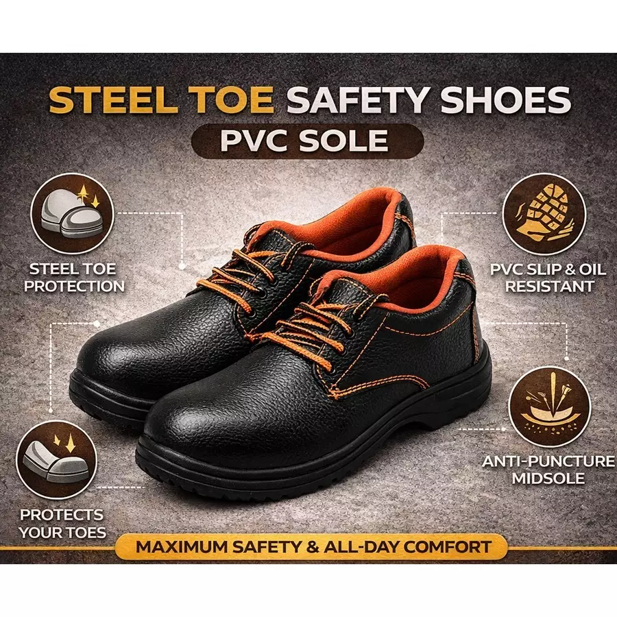 generic-steel-toe-low-ankle-pvc-sole-black-leather-safety-shoes-size-6