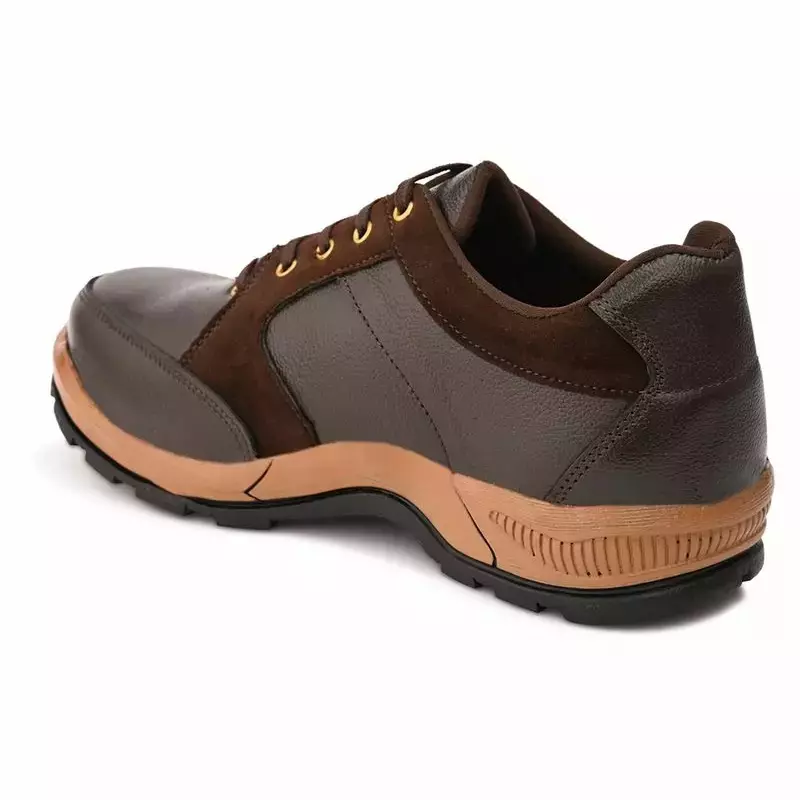 Enrich Field Steel Toe  Safety Shoes Pure Leather Anti-Skid  Size UK 8 Brown Model 67BR