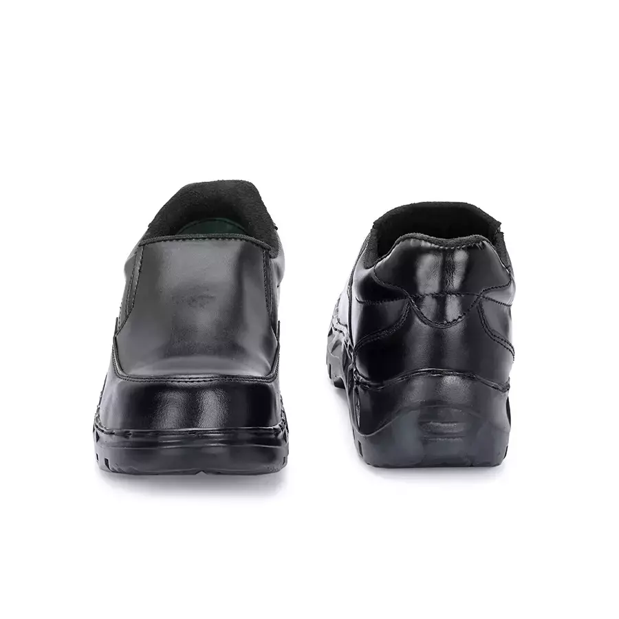 Armaduro Steel Toe Safety Shoes Low Ankle Sole Black Leather Size UK 8, AD1030