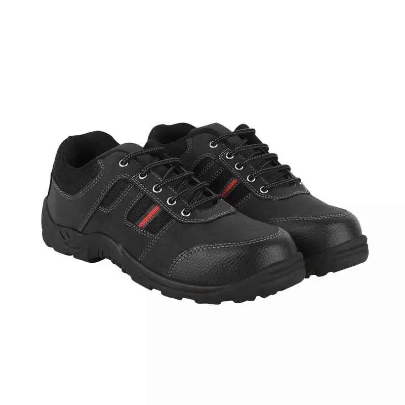 Elecant Steel Toe Lace-Up Safety Shoes Mid Ankle Size UK 8 Black, BSF-Grey-8