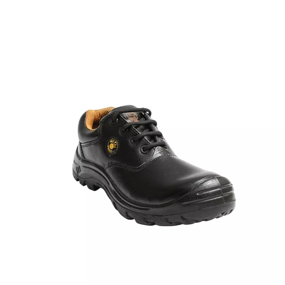 Hillson Steel Toe Safety Shoes Low Ankle PU Sole Low Ankle Size UK 9 Black, MF01 BLACK