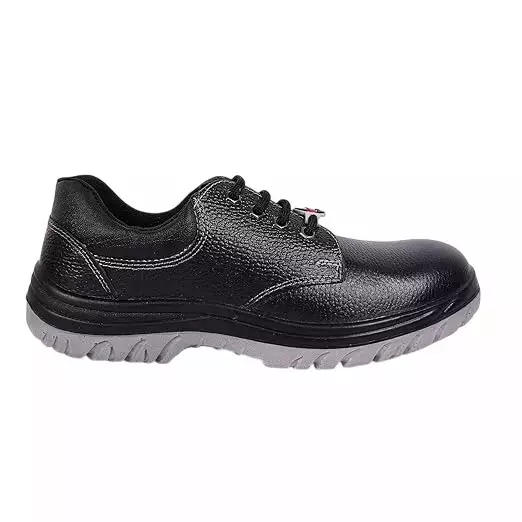 Aktion Safety Steel Toe Safety Shoes PU Sole Low Ankle Black Full Grain Leather Size UK 6, AK-1210-ST-6-PO1