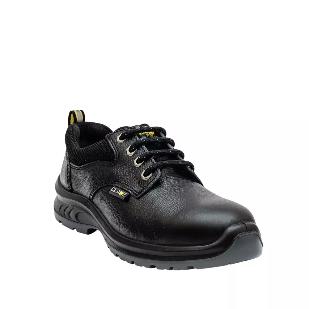 Hillson Steel Toe Safety Shoes Low Ankle PVC Sole Low Ankle Size UK 10 Black, Clawz CL01