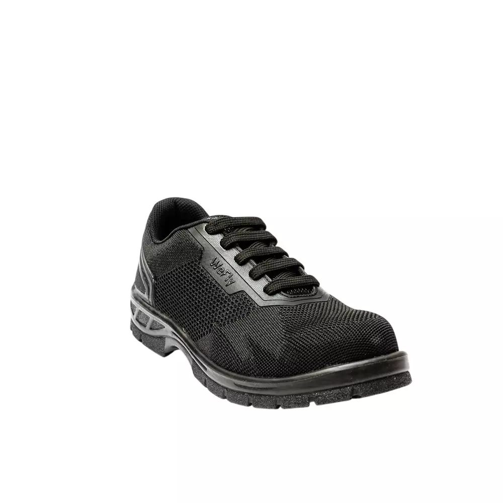 Hillson Hard Toe Safety Shoes Low Ankle PU Sole Low Ankle Size UK 10 Black, WF01 BlACK
