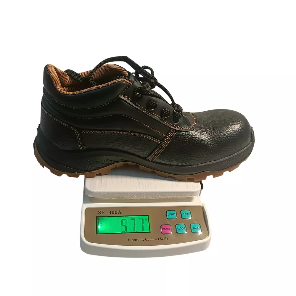 Hillson Workout Steel Toe Safety Shoes Dual Density with High Ankle PVC Sole Yellow, Size UK 10 (Pack of 3 Pairs)