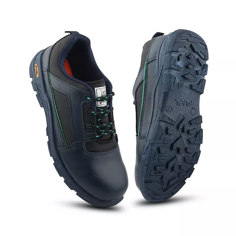 Fuel Steel Toe Safety Shoes Rubberized PVC Single Density Low Ankle Blue Synthetic & Treated Fabric for Mens Size UK10, ARMOUR-3-SD BLUE