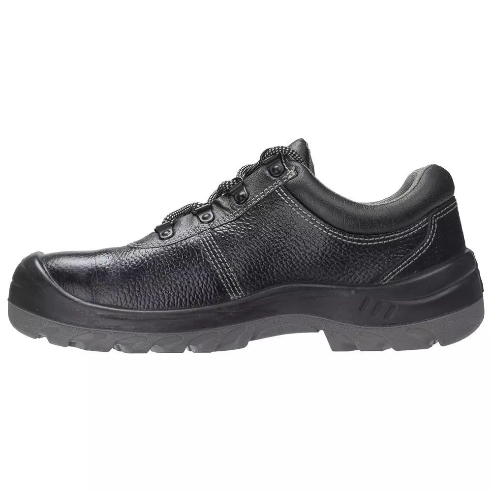 Safety Jogger 200 J Steel Toe Safety Shoe Low Ankle PU Sole UK 5 Size Black Leather for Industrial Use, BESTRUN S1