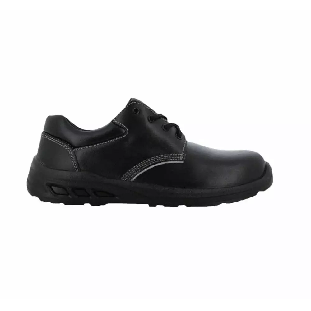 Safety Jogger 200 J Steel Toe Safety Shoe Low Ankle PU Sole UK 5 Size Black Leather for Industrial Use, FITSTAR S1