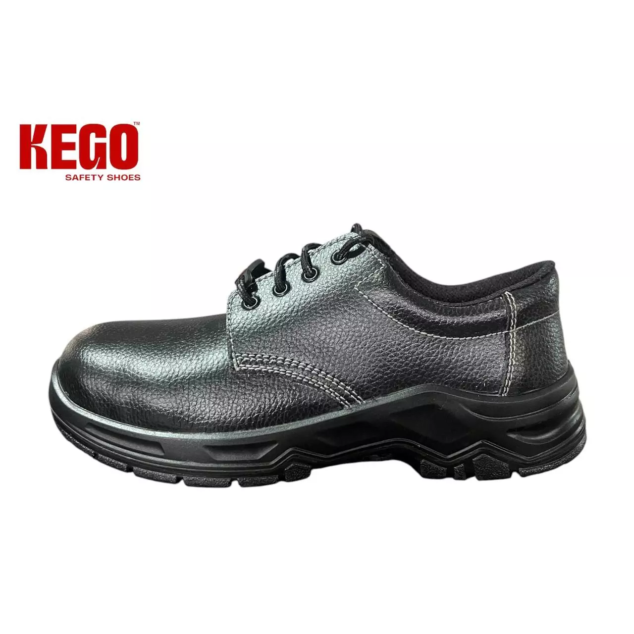 KEGO Safety Shoes Metal Toe Low Ankle PU (Moulded) Sole Black UK 10, KG-PUS-1008 (10 Pairs )
