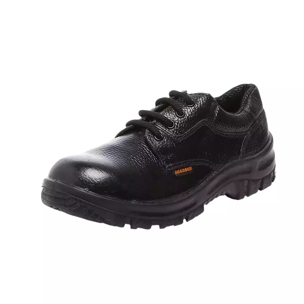 Agarson Ertiga Engineers/Labours Safety Shoes Steel Toe PU Sole Low Ankle Full Grain Leather Size UK 6