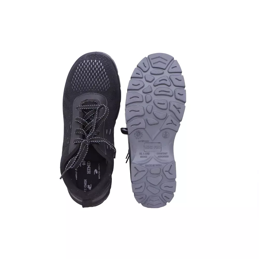 hindpro-fiber-toe-safety-shoes-single-density-pu-sole-low-ankle-black-grey-fabric-upper-size-uk-10-magna-pack-of-6-pairs