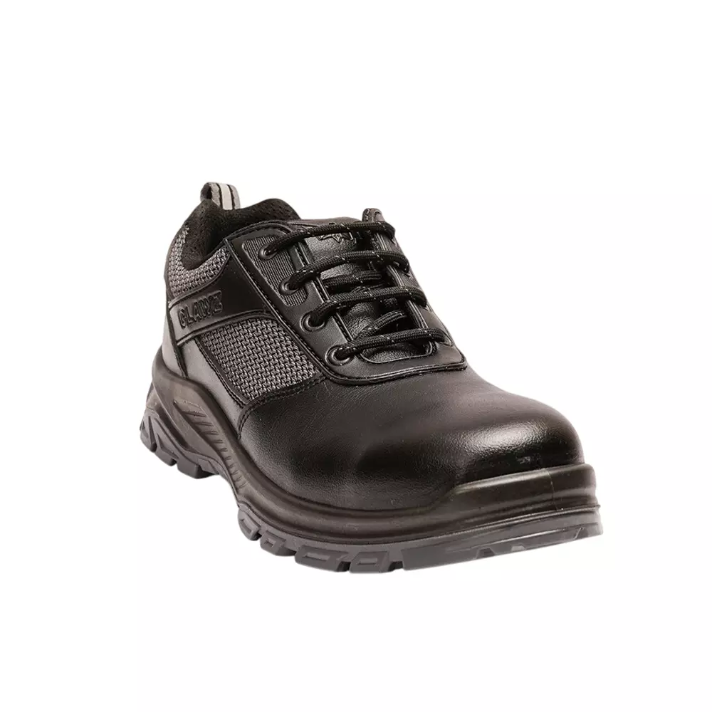 Hillson Clawz Safety Shoes Steel Toe PU Sole Low Ankle PU Coated Microfiber Black UK 8, CL06