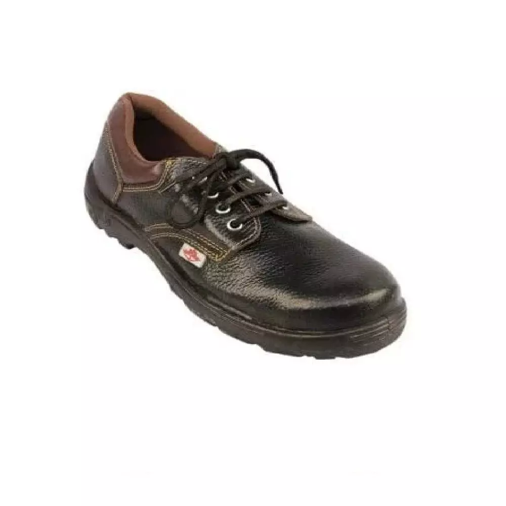 Super Anchor Steel Toe PVC Sole Low Ankle Buff Barton Leather Safety Shoes Black UK 10, SA9000