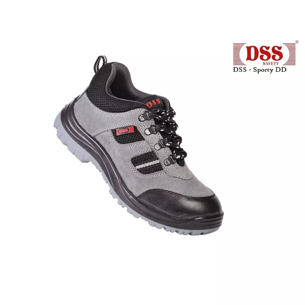 dss-steel-toe-safety-shoes-double-density-pu-sole-low-ankle-grey-suede-genuine-leather-size-uk-5-dss-sporty-dd-25-pair