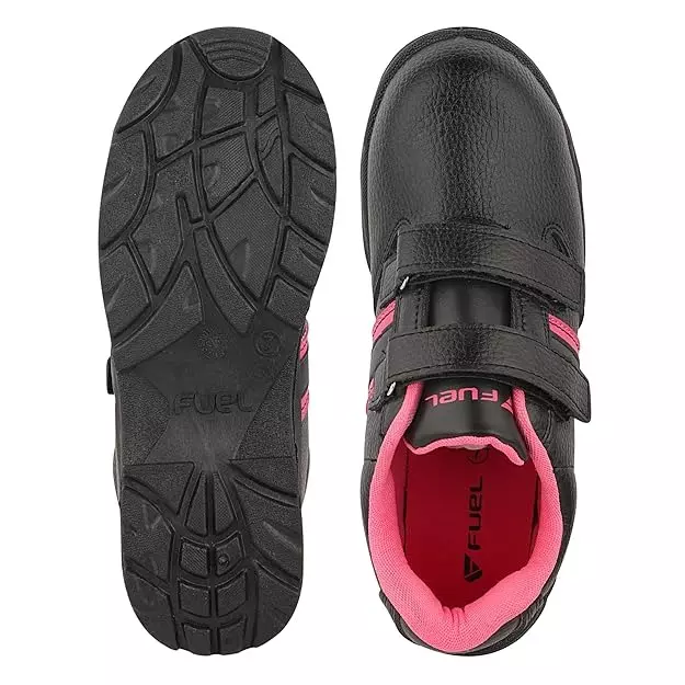 fuel-steel-toe-safety-shoes-single-density-pvc-sole-low-ankle-black-pink-leather-size-uk-10-for-female-riga
