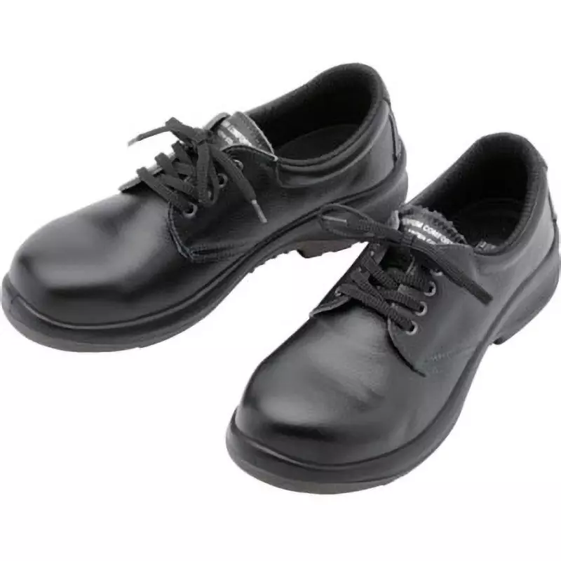 MIDORI Safety Shoes Cow Chrome Leather UK 5.5 Size Black, PRM210