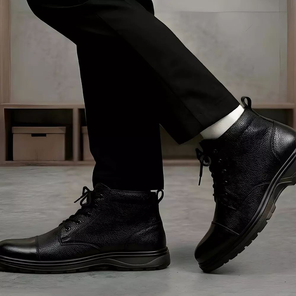 wugo-low-ankle-airmix-sole-safety-shoes-leather-black-stailness-steel-toe-8-uk-size-for-industrial-use-m1005b