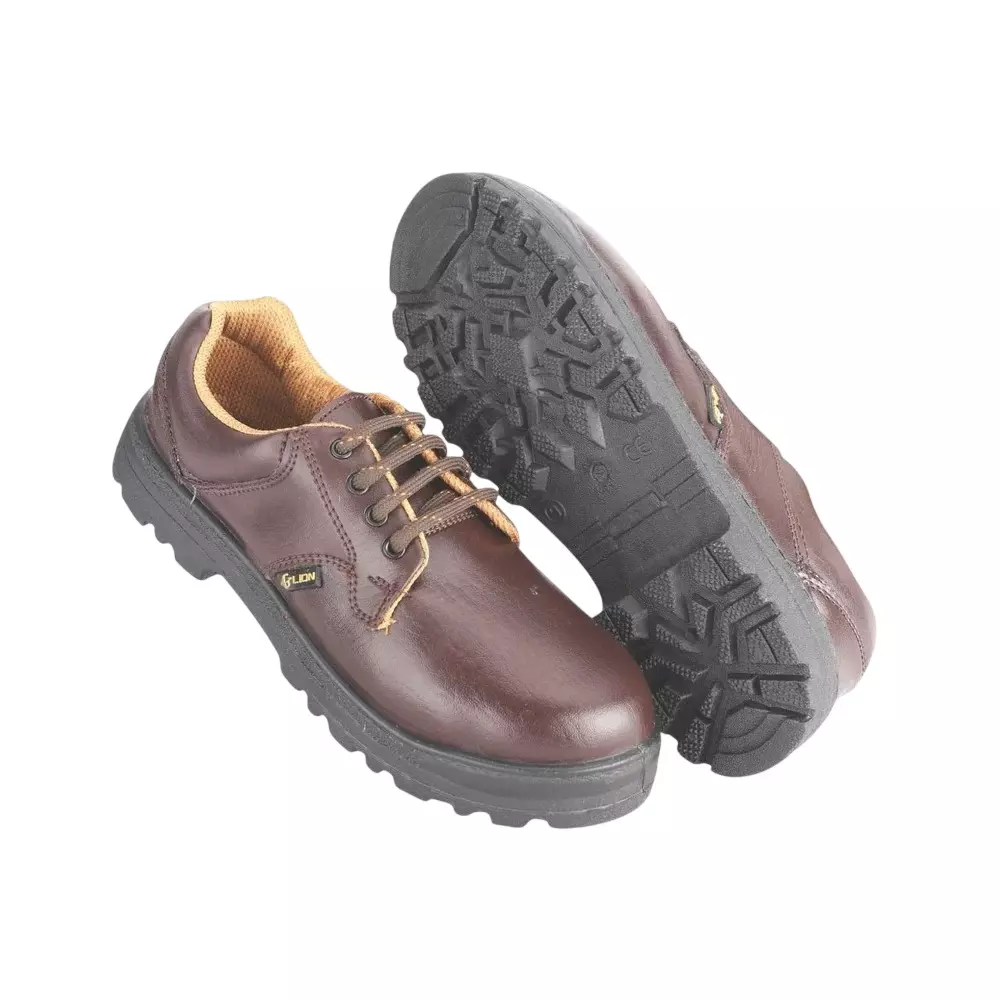 Galista Steel Toe Lion Safety Shoes Single Density PVC Sole Size UK 8 Brown
