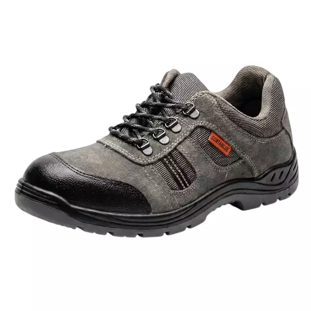 Contablue Suede Leather Safety Shoes Steel Toe PU Sole Size UK 11, Rival_Suede_Grey