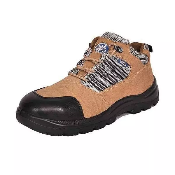 Allen Cooper Steel Toe Safety Shoes Nubuck Leather Low Ankle Beige UK 6 Size, 82066-AC-9005_06
