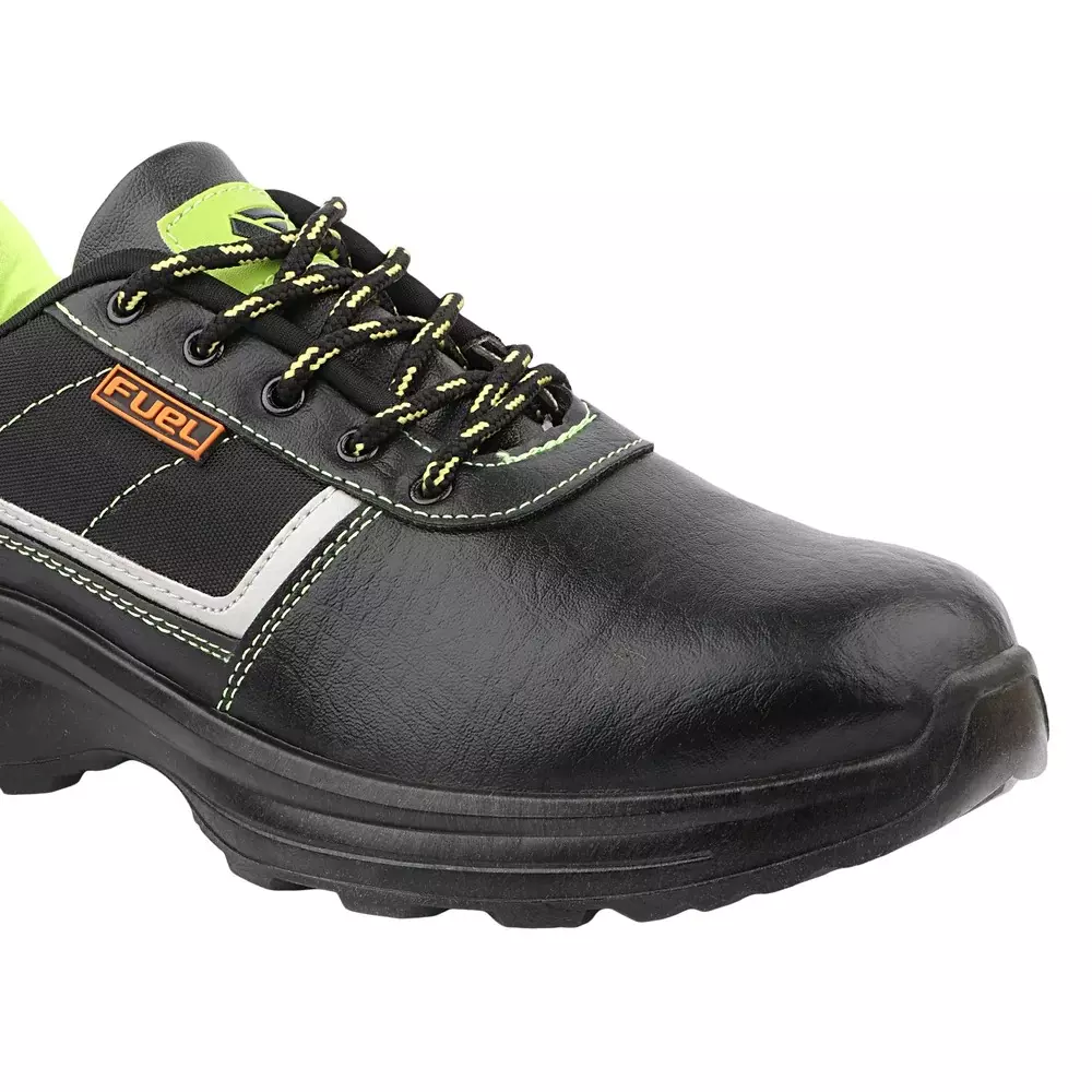 fuel-low-ankle-safety-shoes-steel-toe-100j-pvc-sole-black-green-uk-8-for-industrial-factory-warehouse-use-carbon