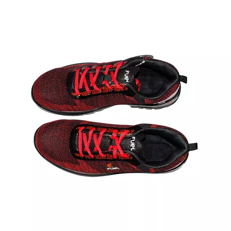 Fuel Steel Toe Safety Shoes Low Ankle Single Density PU Sole Red, Boulder Size UK 7