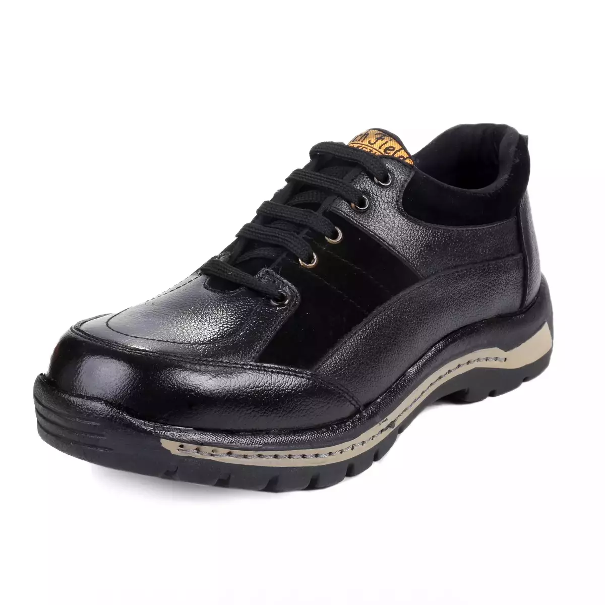 Rich Field Steel Toe Safety Shoe Genuine Leather Low Ankle Size UK 8 Black, SGS1127BK