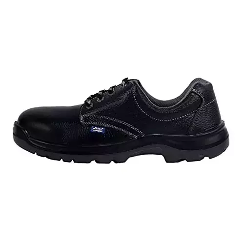 Allen Cooper Steel Toe Safety Shoes Low Ankle PU Sole Size 7 UK/India Black, AC-1419