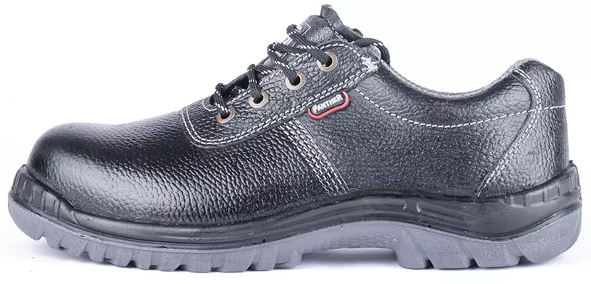 Hillson Steel Toe Safety Shoes Low Ankle PU Sole Low Ankle Size UK 5 Black, PANTHER