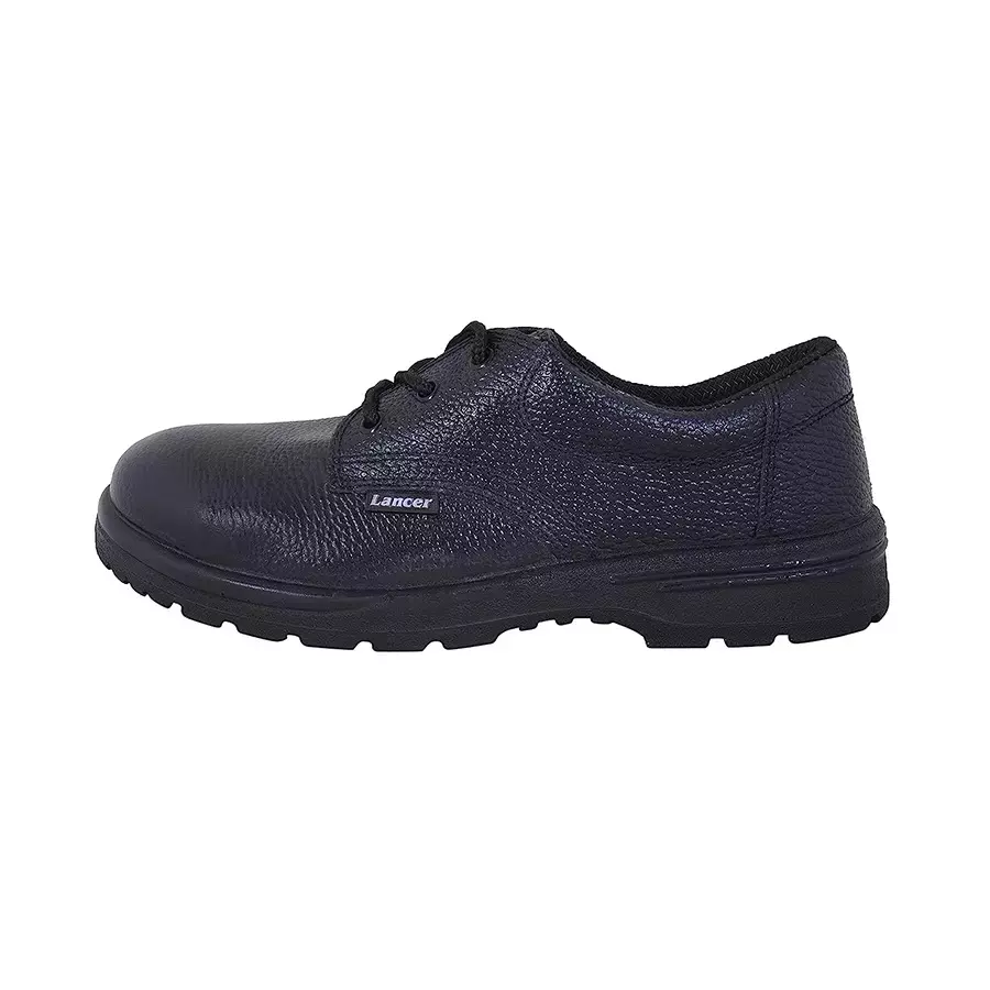 Lancer Steel Toe Safety Shoes PU Sole UK 9 Black, TP-200