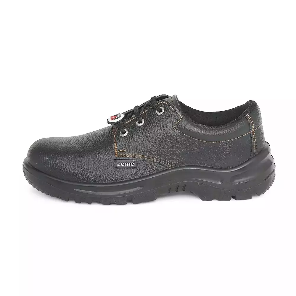ACME Steel Toe Safety Shoes Low Ankle PU Sole Black Size UK 7, Gravity-7