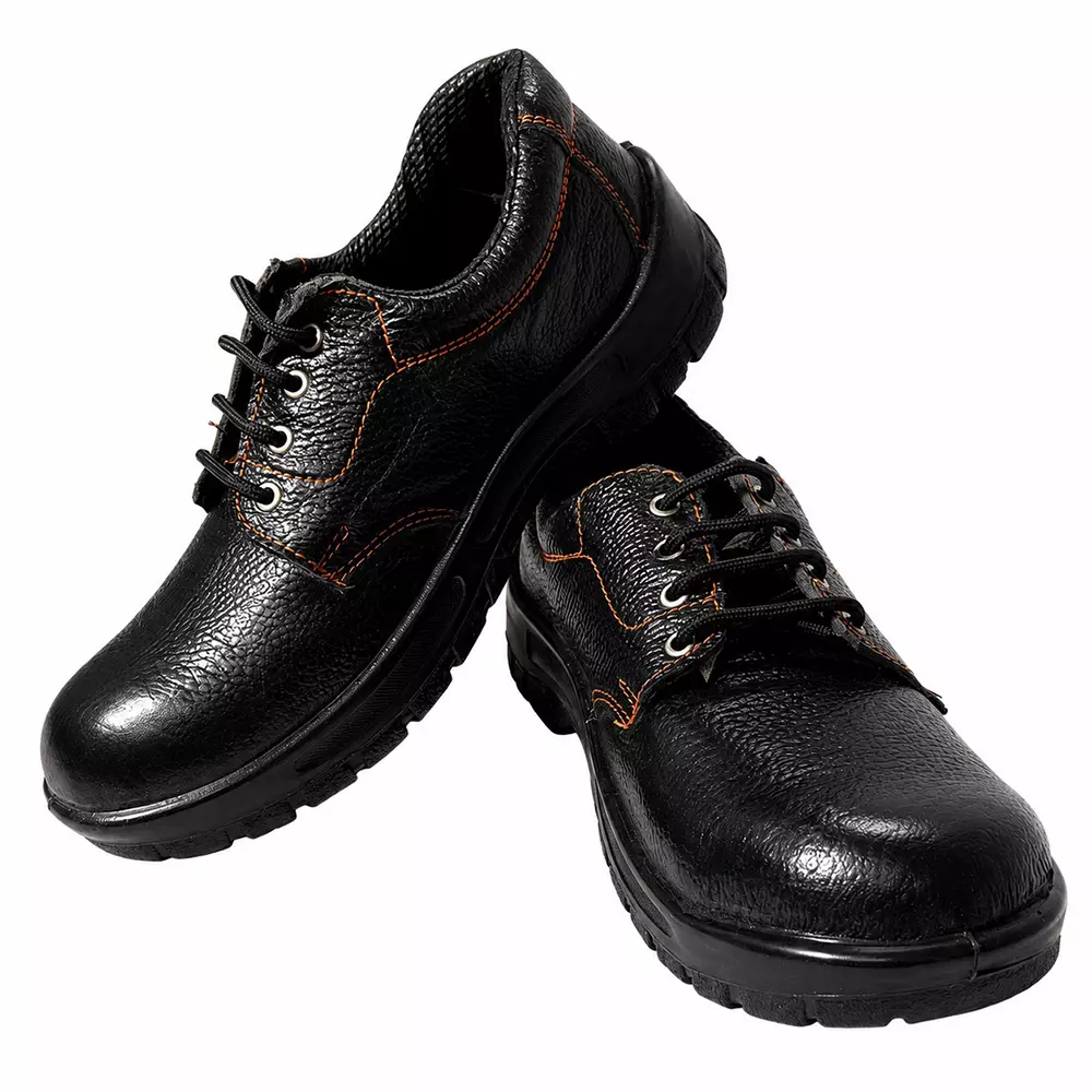 Generic Steel Toe Safety Shoes, Low Ankle PU Sole Size UK 10 Black, Atom-10