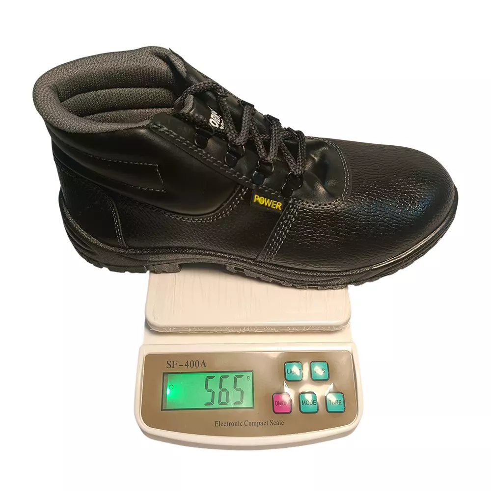 GENERIC Steel Toe Safety Shoes High Ankle  PVC Sole Size UK 8 Black, Power-8